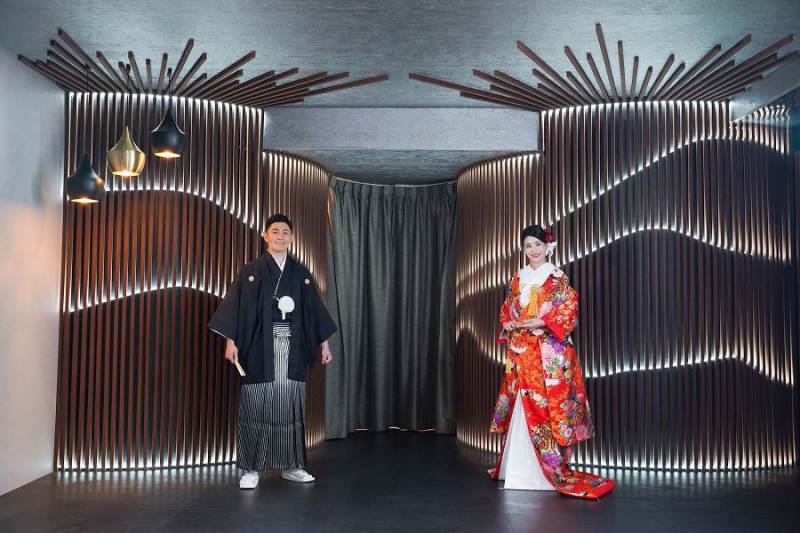 鮮やかな和装で!