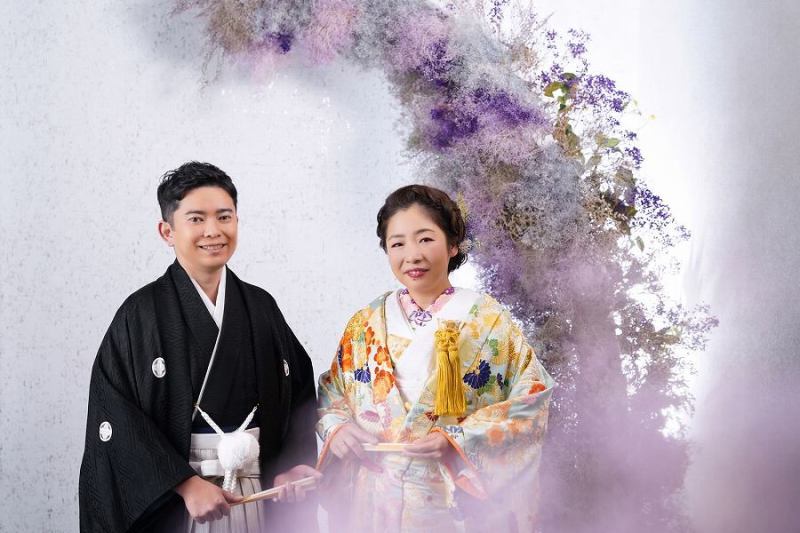 一面のお花に囲まれて…