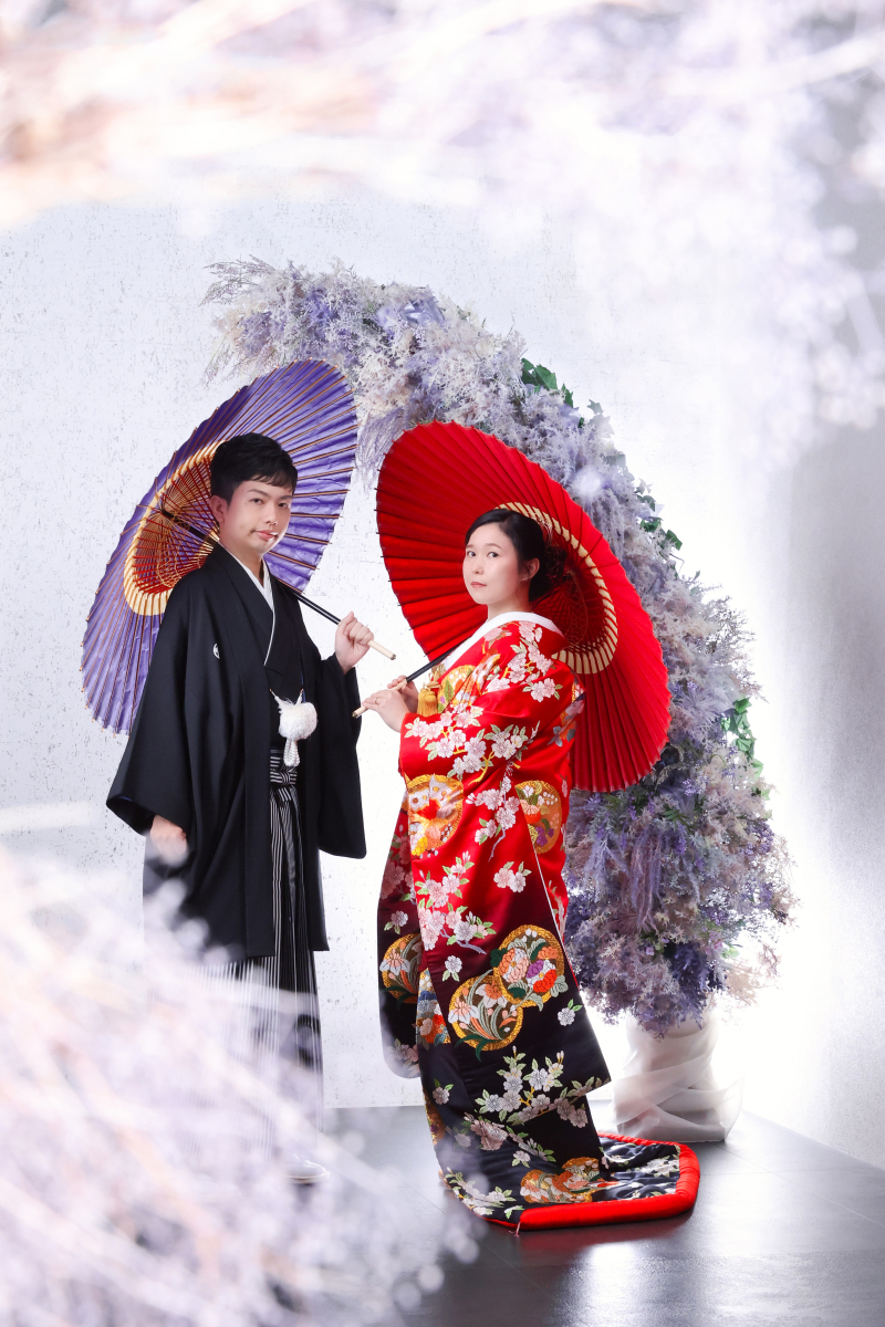 和装での定番ポーズ