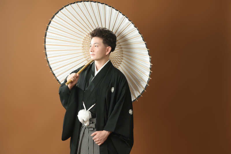 和傘で男前なショット