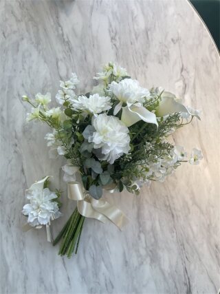 共通ｸﾗｯﾁﾌﾞｰｹ(ﾎﾜｲﾄ×ｸﾞﾘｰﾝ) 