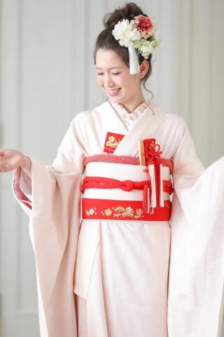  色掛下 雲流花ﾋﾟﾝｸ(正絹) 