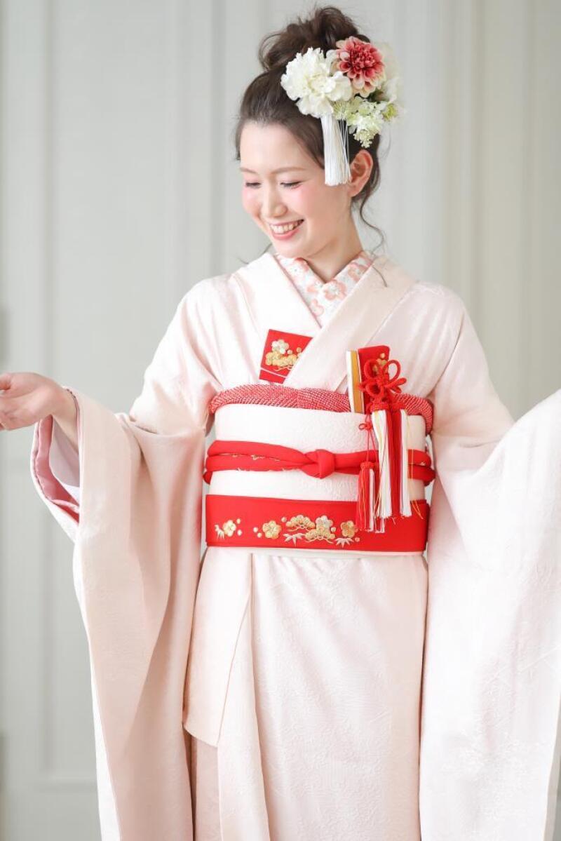  色掛下 雲流花ﾋﾟﾝｸ(正絹) 