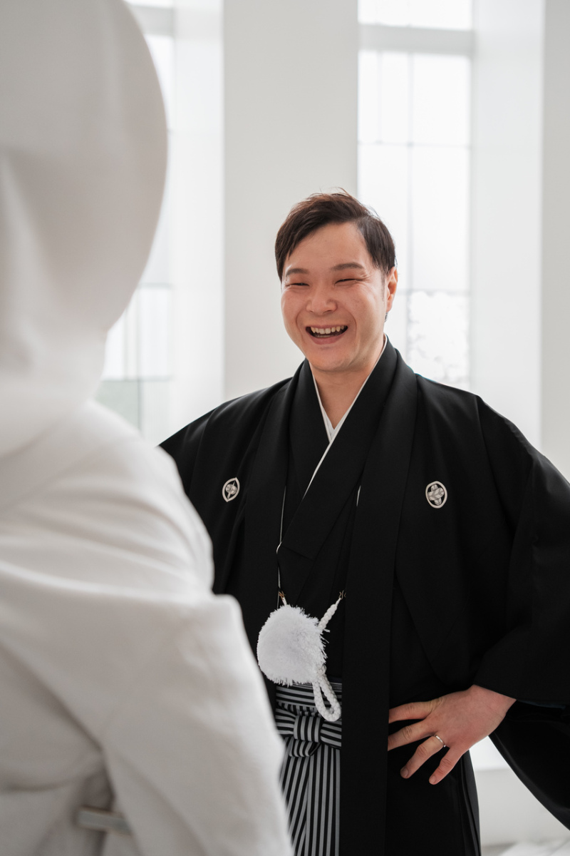 新郎様、満面の笑みです＾＾