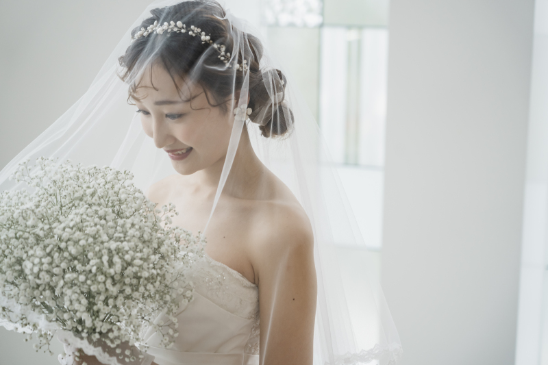 カスミソウの生花ブーケ