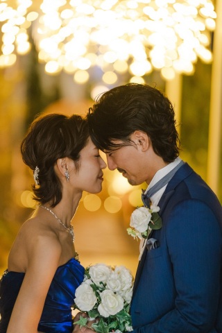 小さな結婚式新潟店の冬のイルミネーション撮影