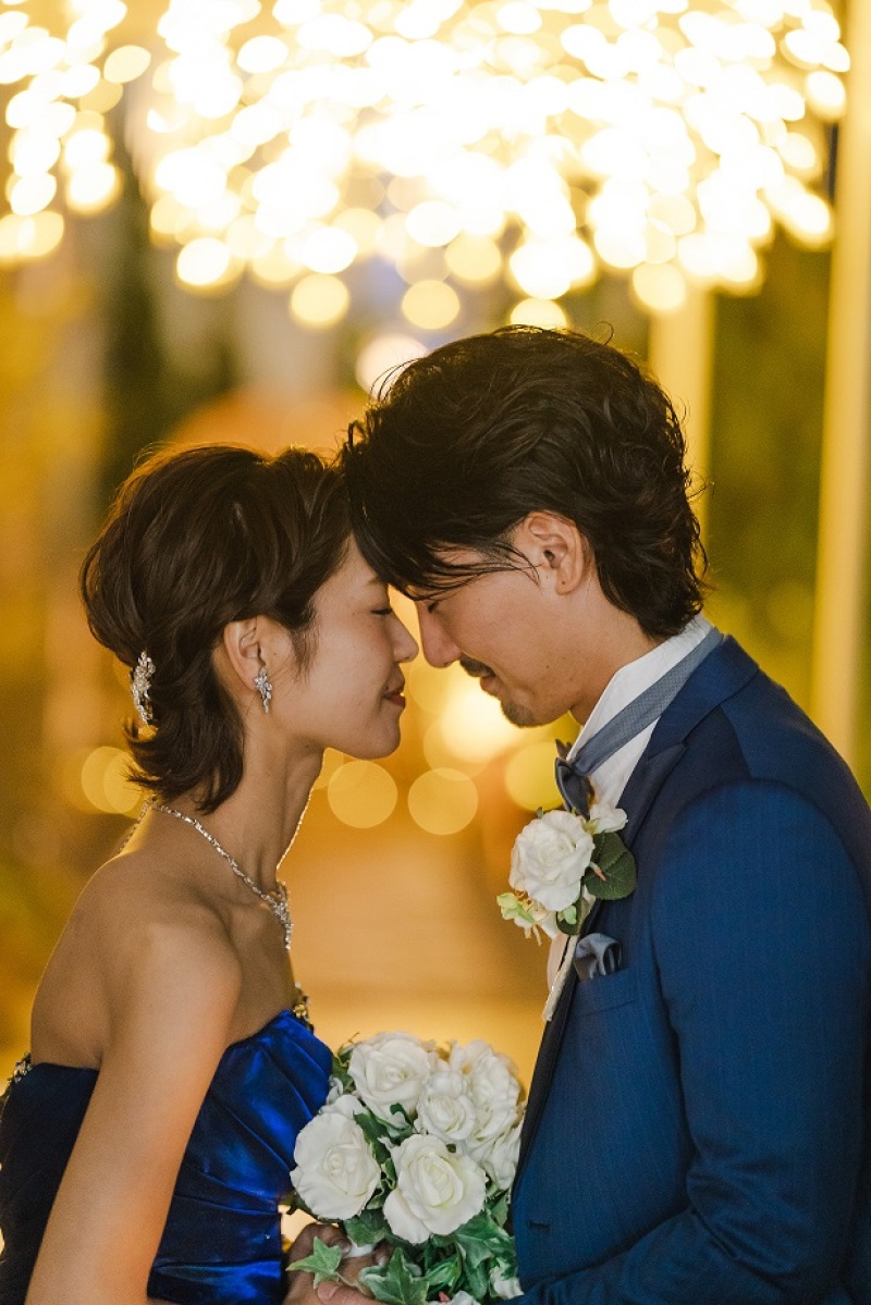 小さな結婚式新潟店の冬のイルミネーション撮影