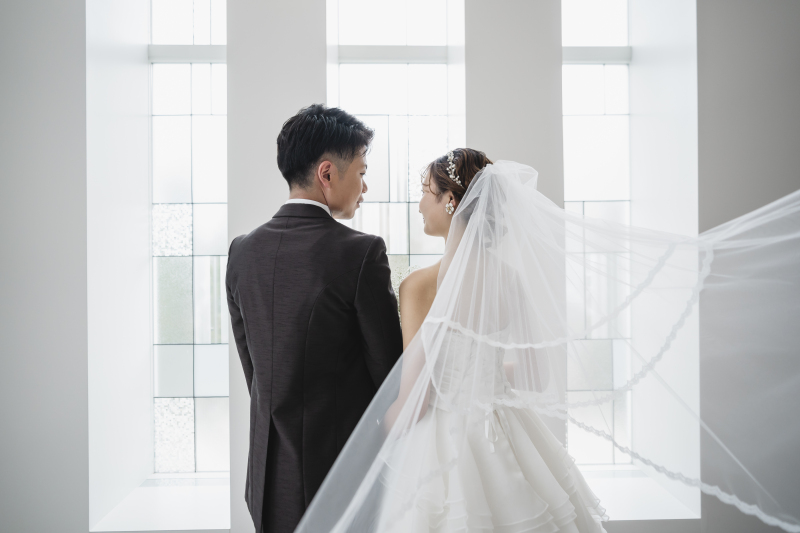 ベールをなびかせて・・・