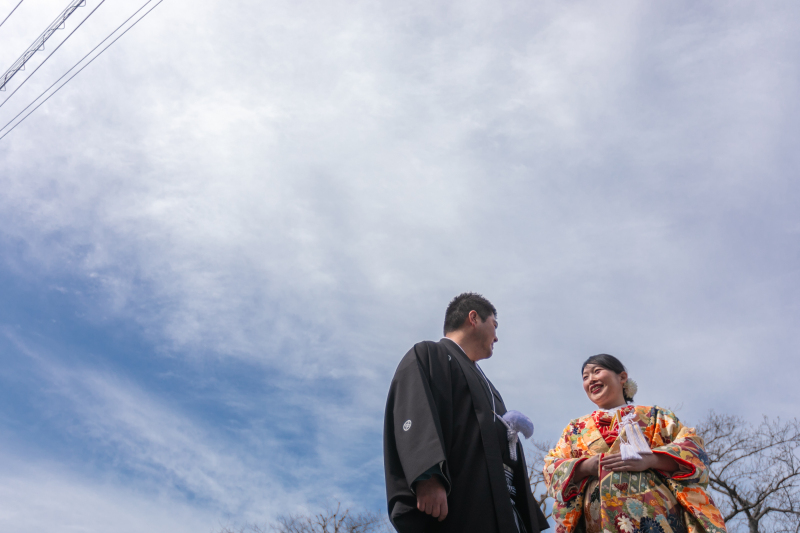 色鮮やかな色打掛でご撮影!