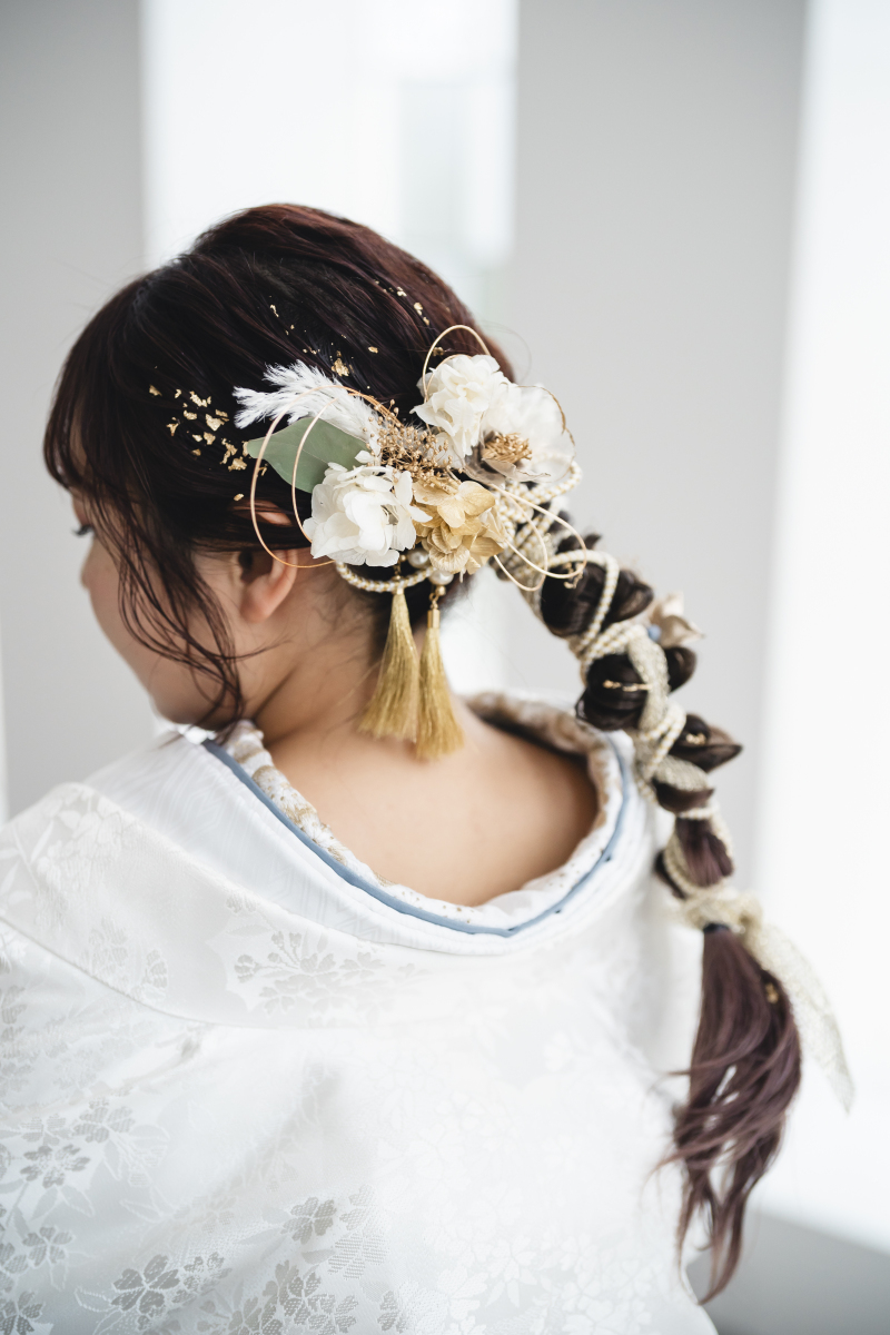 編みおろしヘア