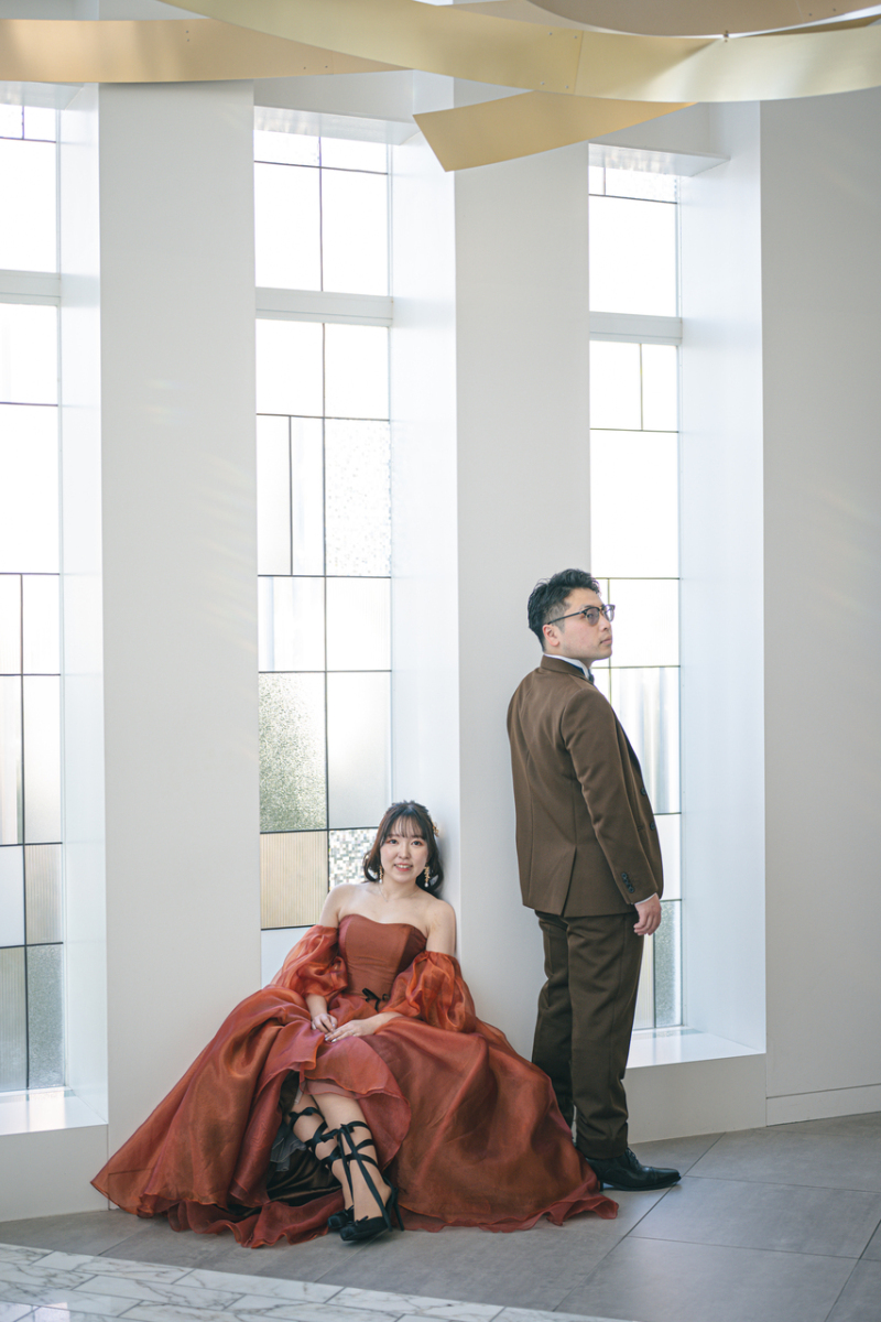 新郎様はブラウンのタキシード！