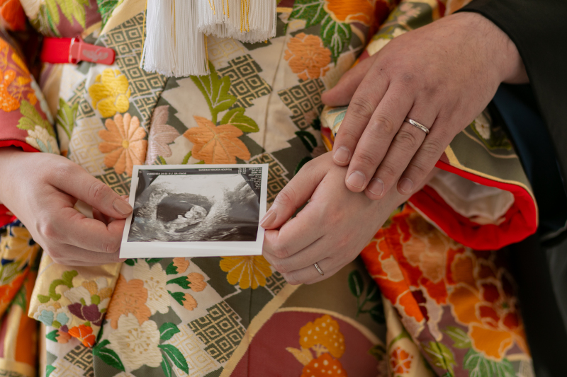 お腹のエコー写真と一緒に・・・