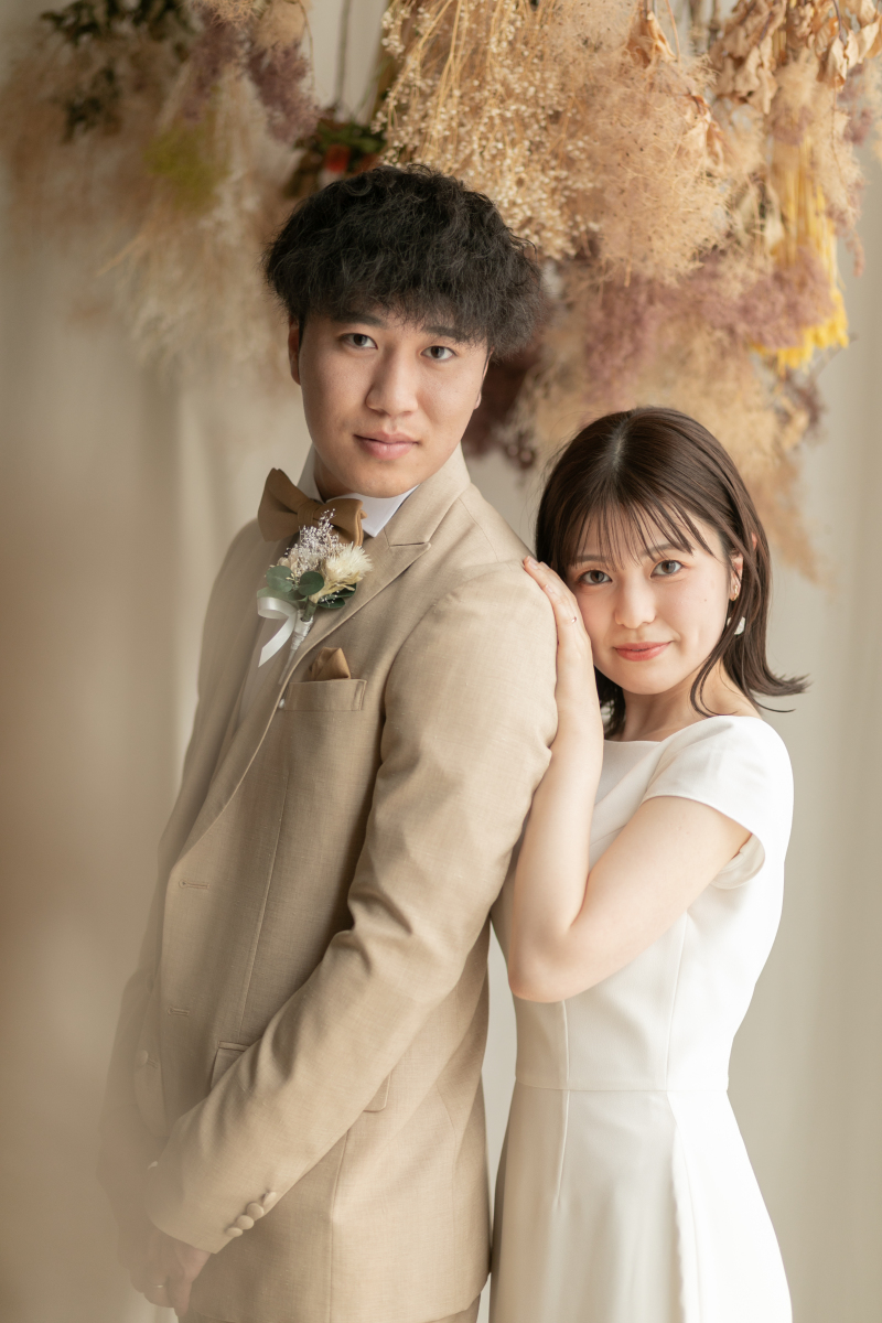 ドライフラワーと一緒に