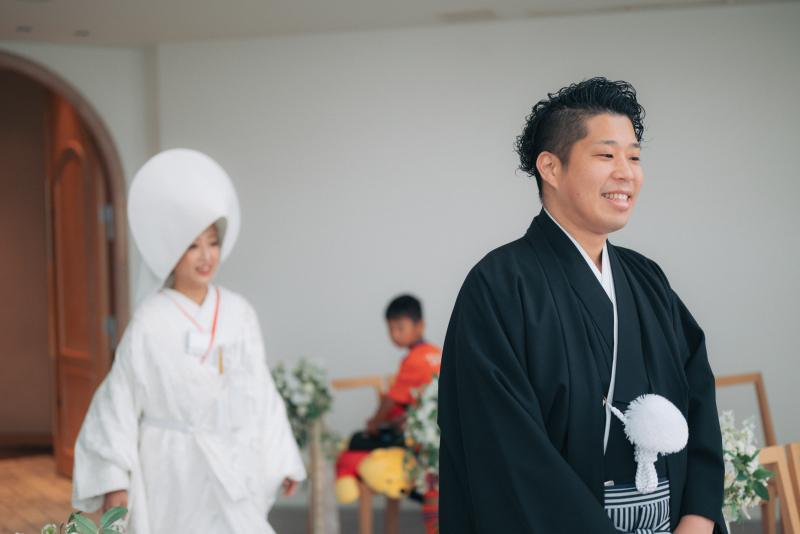 白無垢でファーストミート！