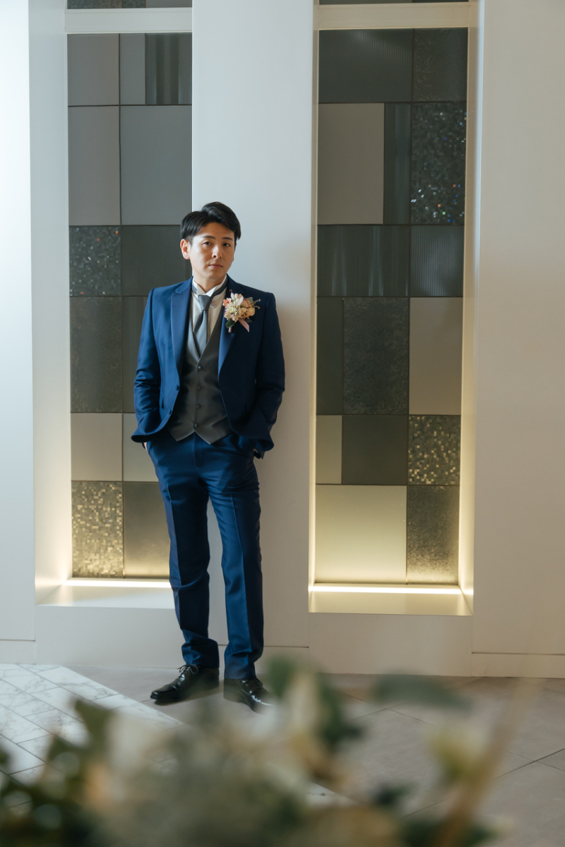 新郎様はクールな感じで！