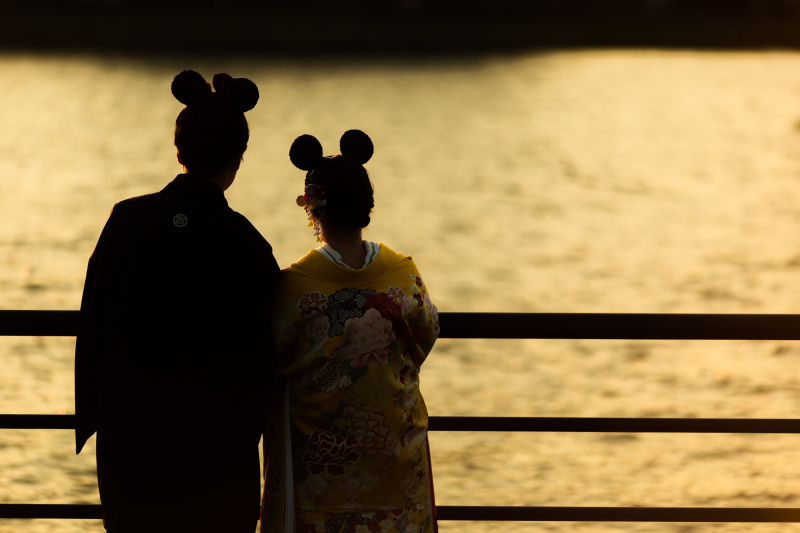 シルエット撮影でロマンチックにも！