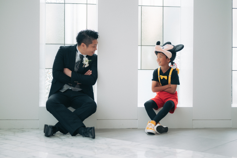 ミッキーとお話し中…？！