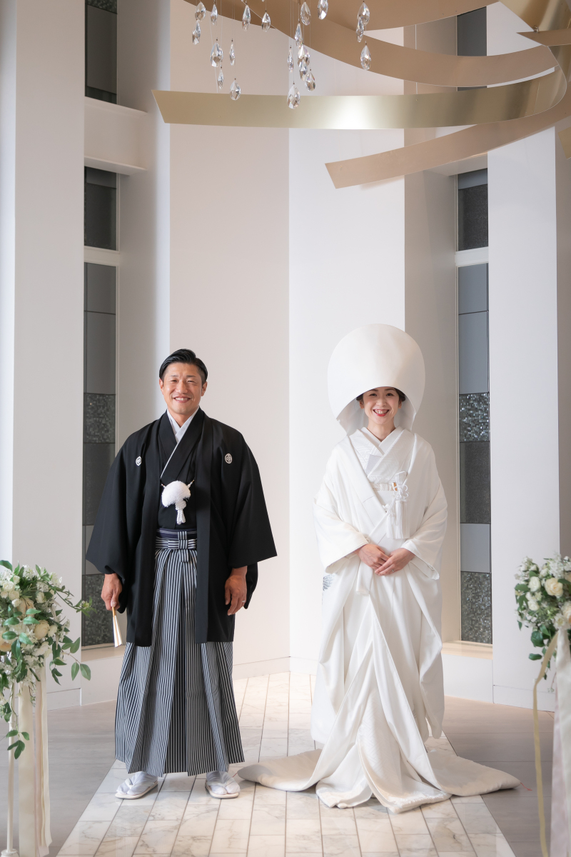 綿帽子でニコニコショット！