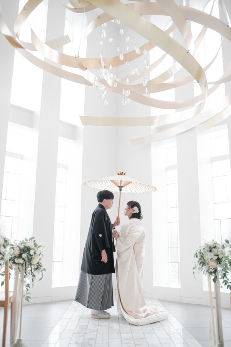 まずは新郎新婦の撮影から＾＾