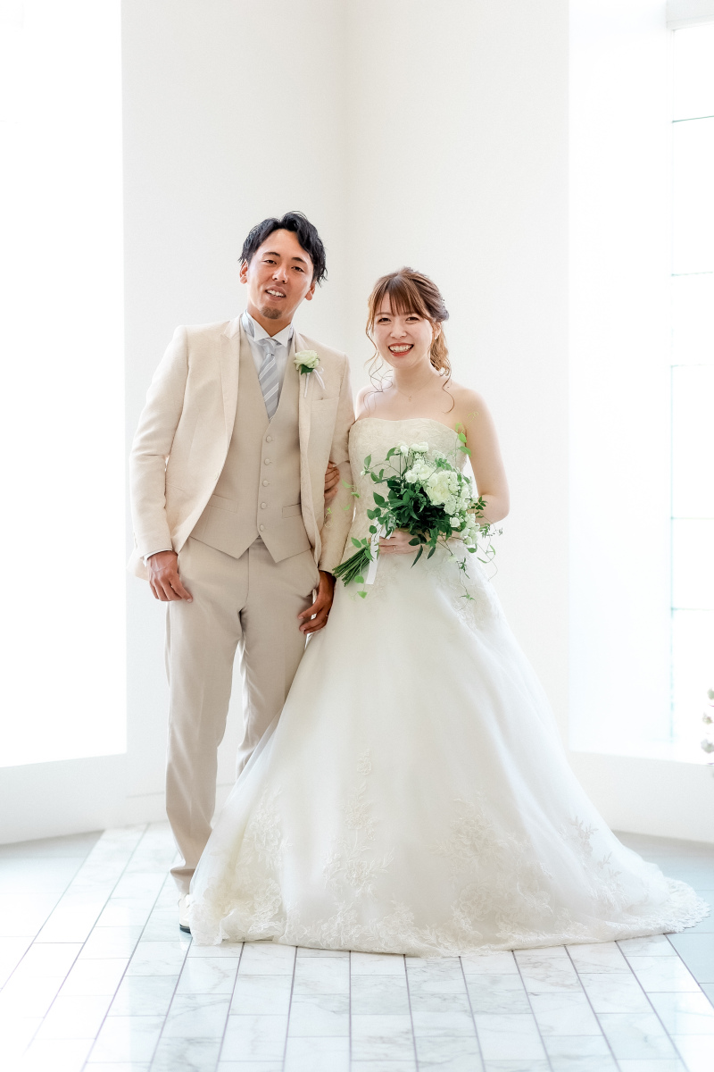 ウェデングドレスにチェンジ