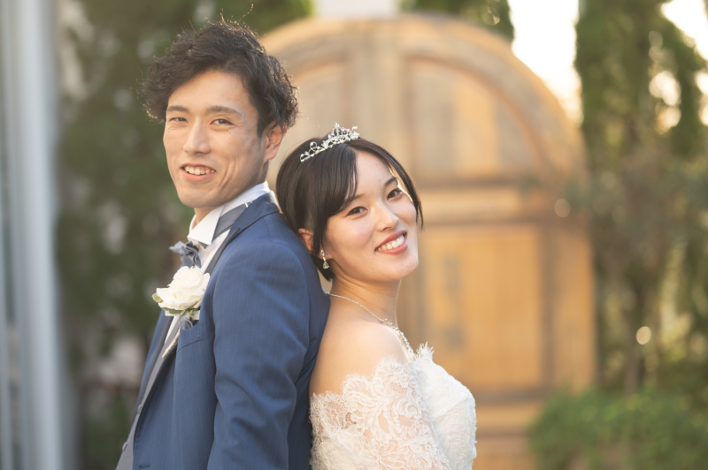 洋装は店舗内のガーデン撮影