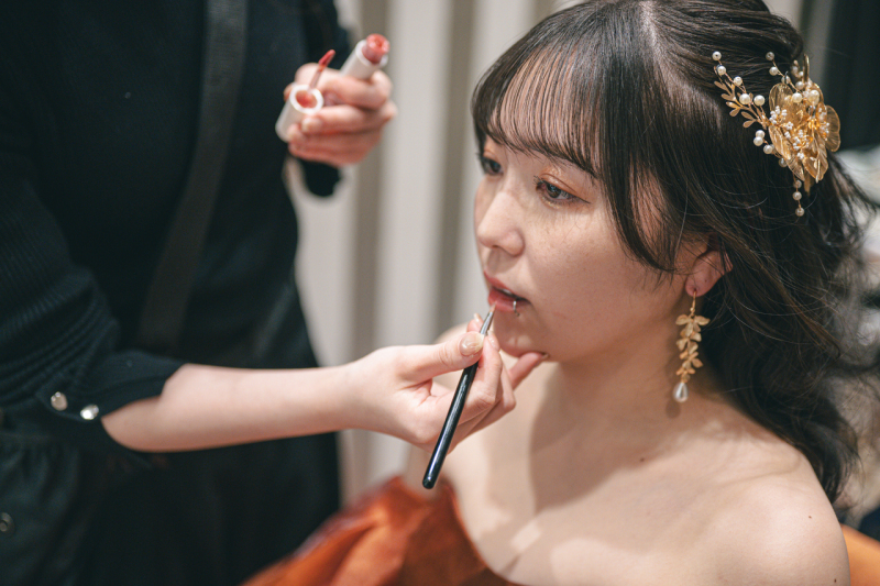 メイクシーンもバッチリ撮影♪