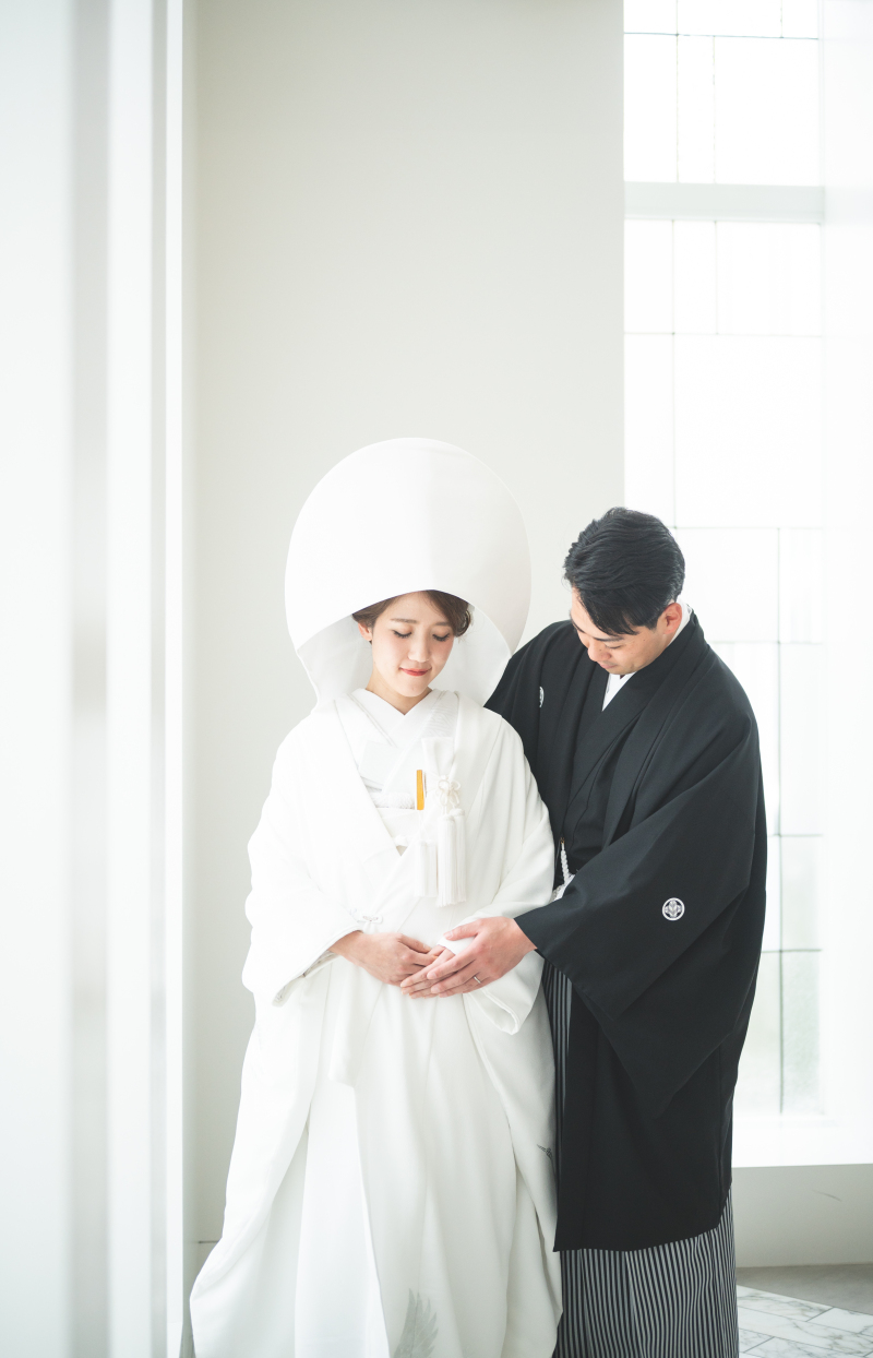 綿帽子でより清楚な雰囲気に。