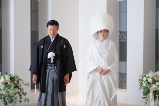 黒紋服×白無垢