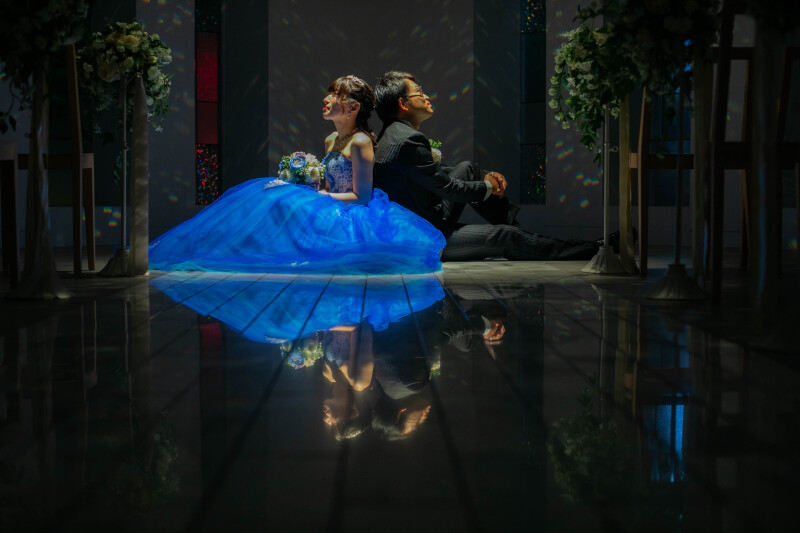 夜のチャペルで！