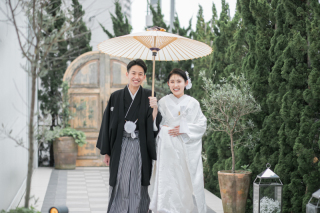 和装時番傘使用