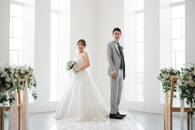 【よくばりプラン】ウェディングドレスもカラードレスも着たい方へ☆衣装チェンジ5分・撮影時間1時間!全データ50カット以上*