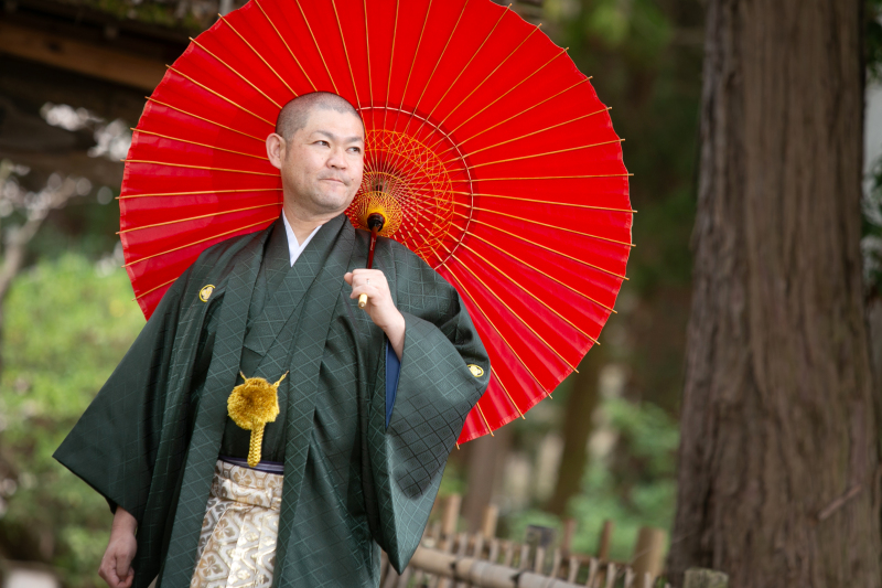 紋付袴(緑)