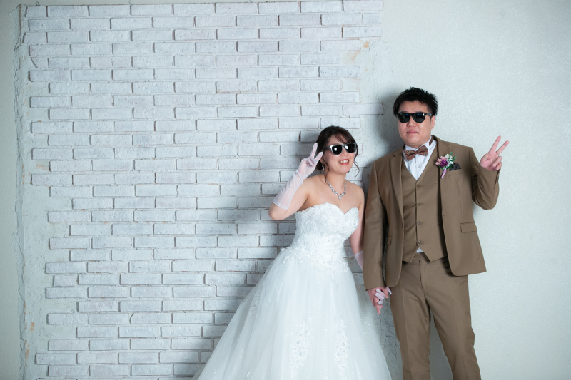 お揃いのサングラス