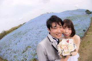 【洋装】ネモフィラロケーション撮影