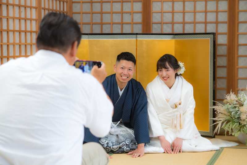 「はーい、こっち向いてー」