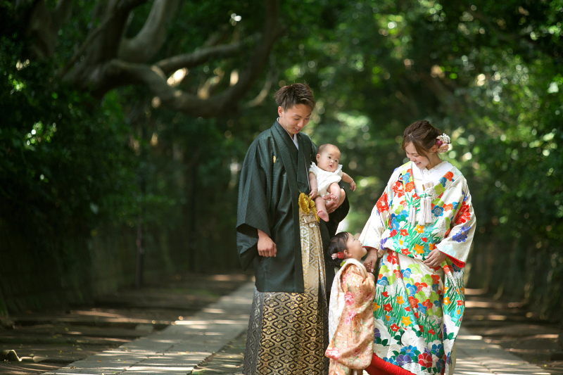 【１日目：和装】紫陽花が彩る家族の晴れ姿