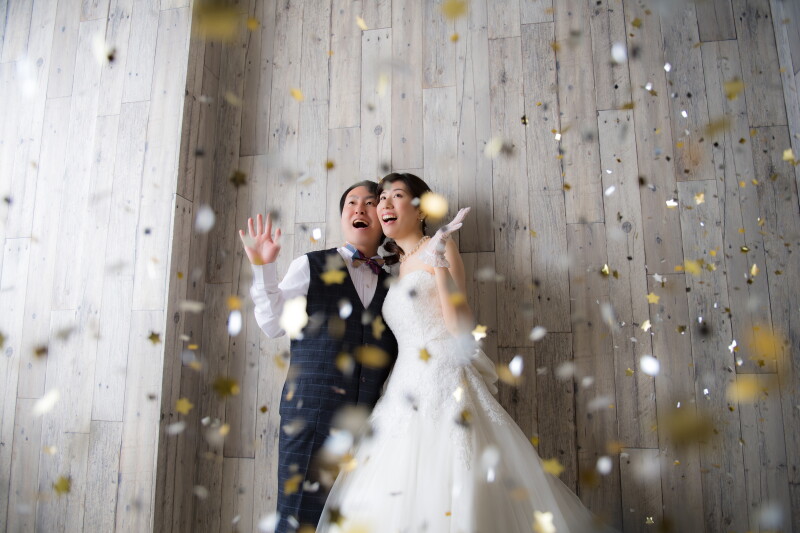 舞い上がる笑顔