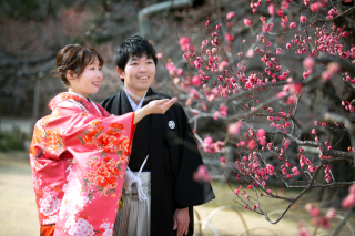 和装が映える庭園ロケーション