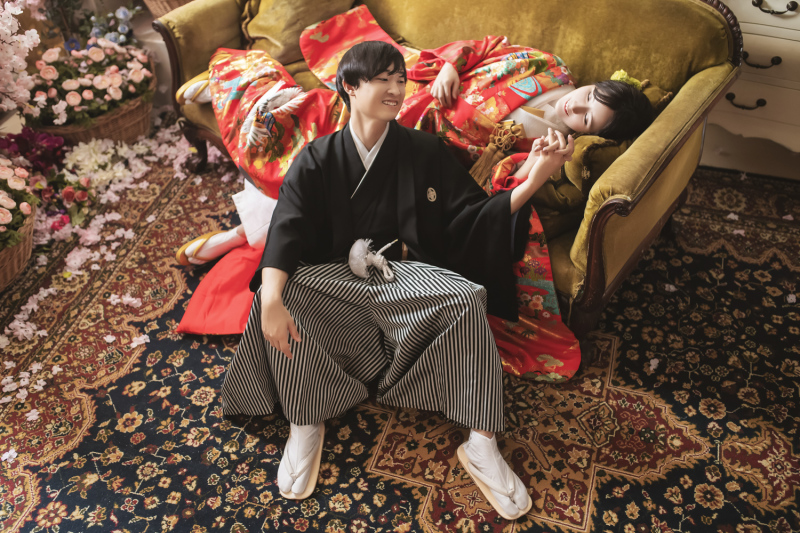 ソファーで一枚