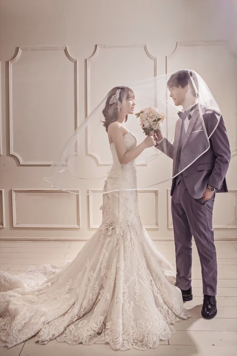 ベールをかぶって