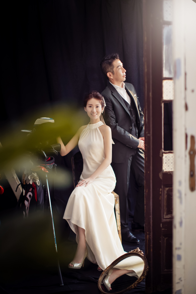 お持ち込みアイテム、「ゴルフバッグ」と共に撮影！