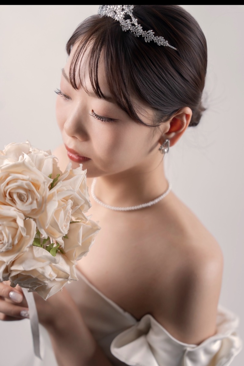 お花とご新婦様