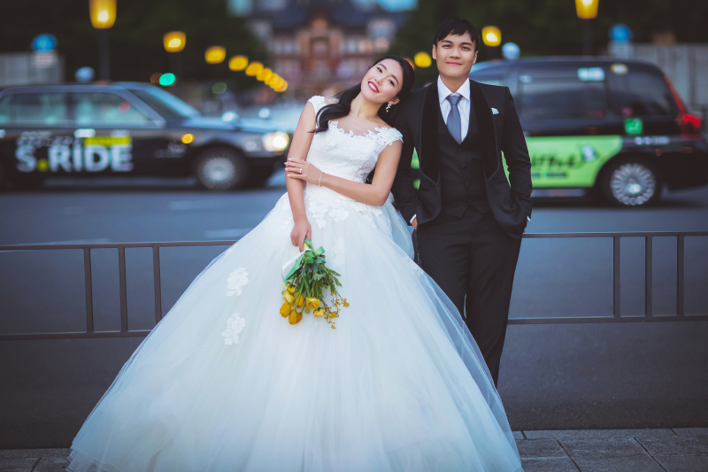 肩に寄りかかりながら♡