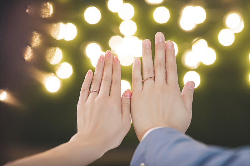 指輪を並べて・・・