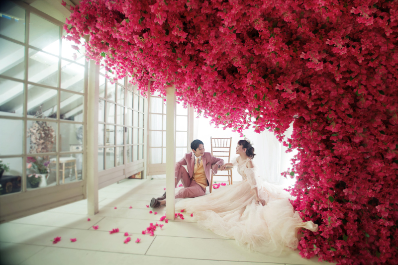 ピンクのお花で上品に！！