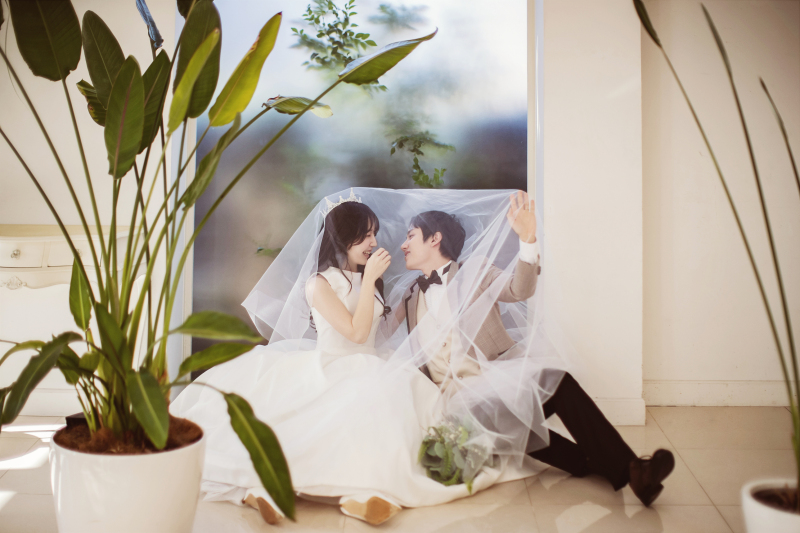 ベールをかぶって♡