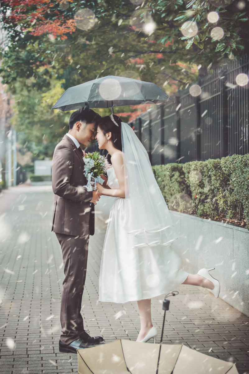 傘を差してワンカット