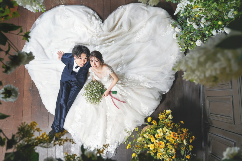 ドレスをハートに♡