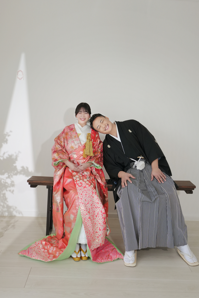 最初は和装で基本ショット