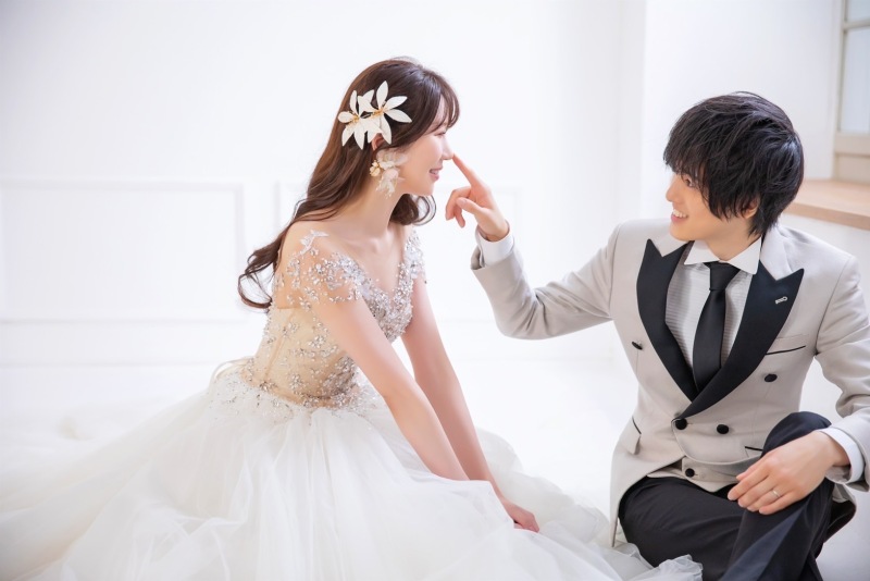 ドレスを広げて♡